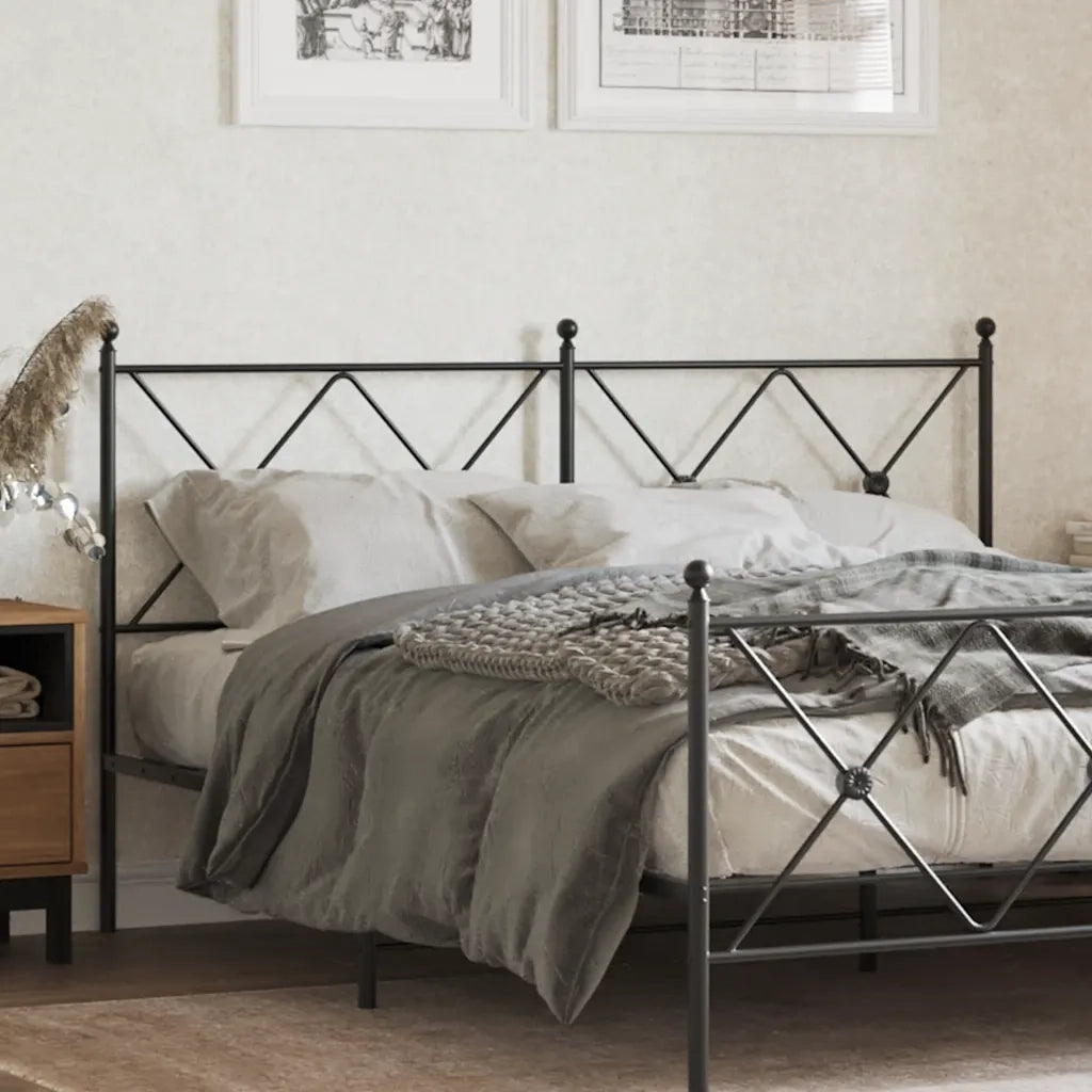 Testiera | Testata di Ricambio in Metallo Nero 160 cm