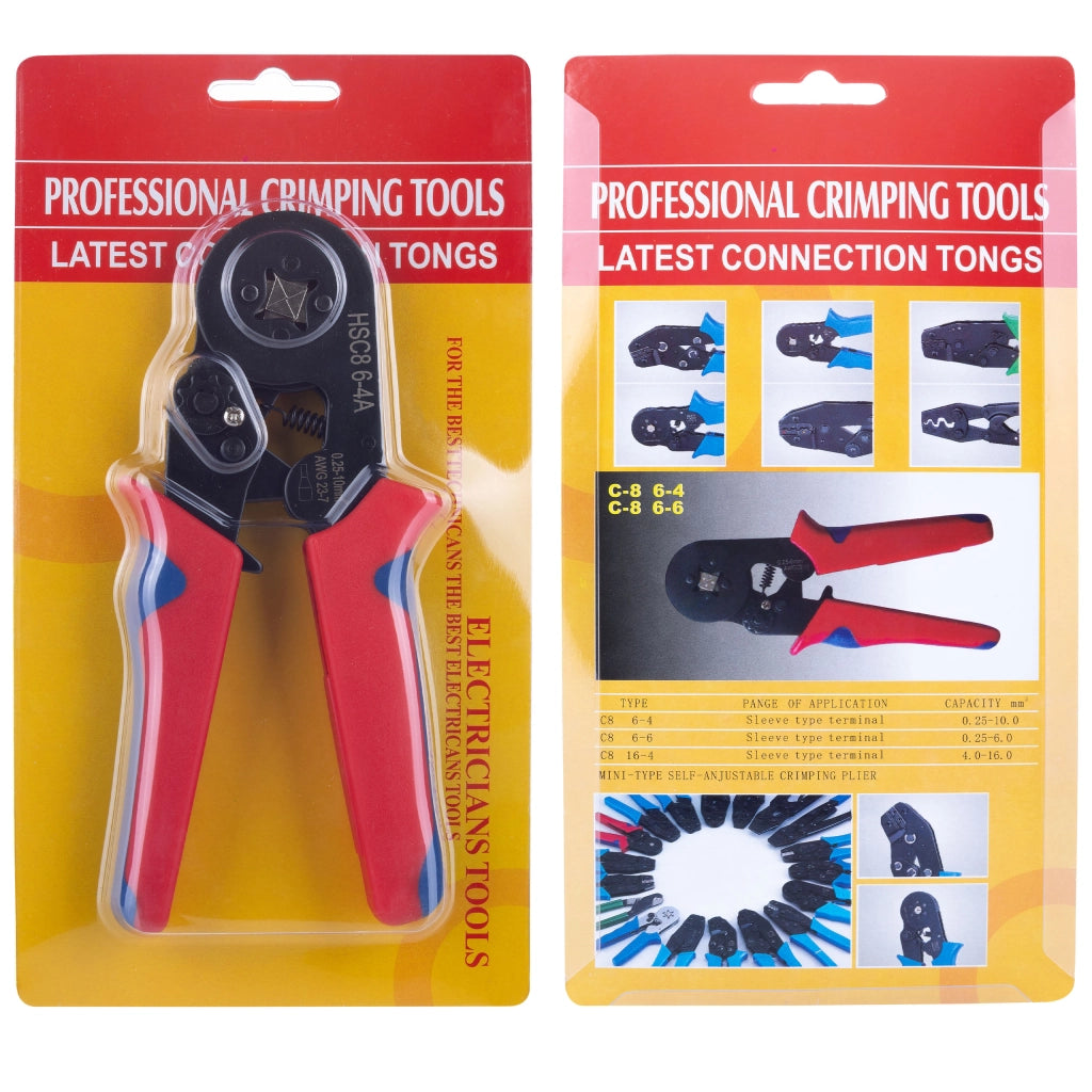 Pinza Crimpatrice per Capicorda Isolati – Set con 1200 Capicorda | Gamma 0.25-10.0 mm²