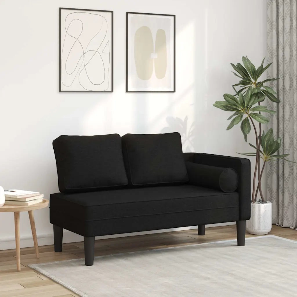 Sdraio con Cuscini Nero in Tessuto CFW3988212