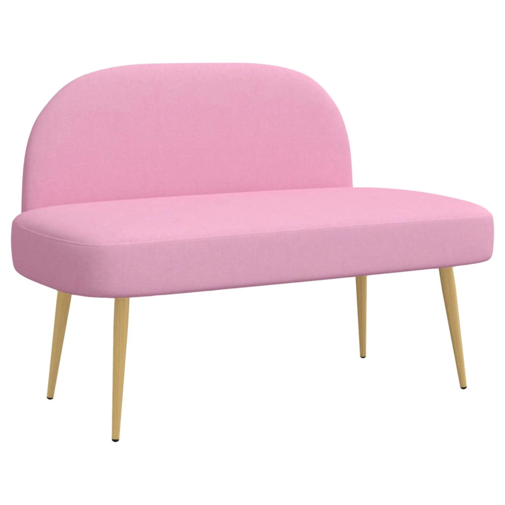 Panchina imbottita con schienale Rosa 110 x 60 x 76 cm CFW6060697