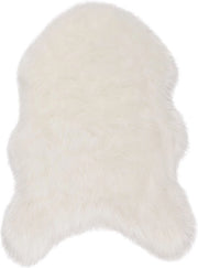 Pelle di pecora in plastica - 100% velluto di agnello - Lavabile - (170-180)x55cm - Bianco
