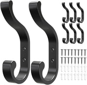 Set di 8 cappe per porta, cappe per porta con maniglia, maniglia per borsa, porta con maniglia moderna per parete, gancio per asciugamano da fissare con viti, maniglia per porta, porta con maniglia, maniglia per parete, maniglia per parete nera