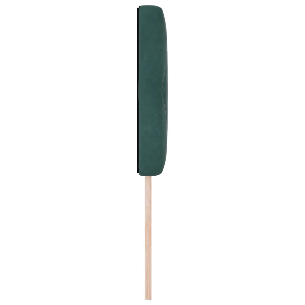Testiera  con Bottoni in Cristallo Verde Scuro 80 cm in Velluto