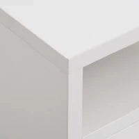 Schedario da Ufficio con Cassetto, Ruote a Freno e Ripiano Aperto, Cassettiera Ufficio con Serratura e 2 Chiavi per Lettera/Legale/Formato A4, Armadietto per Studio, 40x35x60cm, Bianco