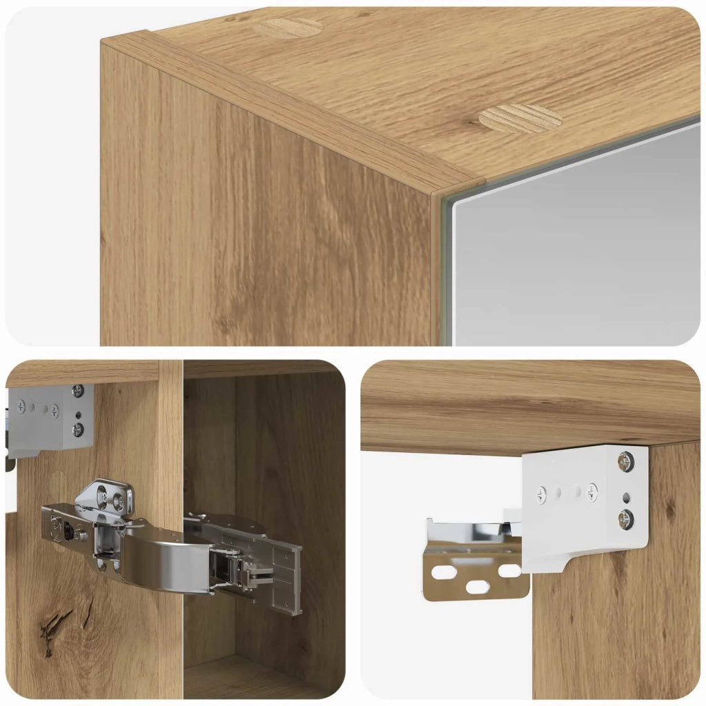 Mobiletto per specchio da bagno con porta Rovere Artigianale 889118