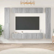 Set Mobili Porta TV 10 pz Grigio Sonoma in Legno Multistrato 3120249