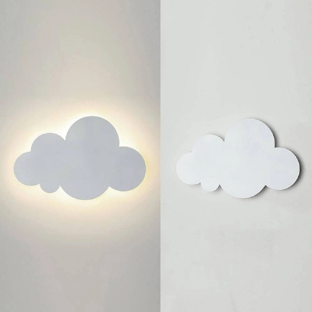 Trade Shop - Applique A Led Forma Nuvola Lampada Da Parete 9 W 3 Colorazione Di Luce Aq28-b3c -