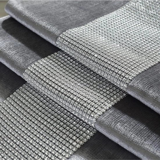 Tavolo di servizio in legno 32 x 180 cm con decorazione glitter in diamante argentato per tavolo da cucina, tavolo salotto, mobile, mobile vino