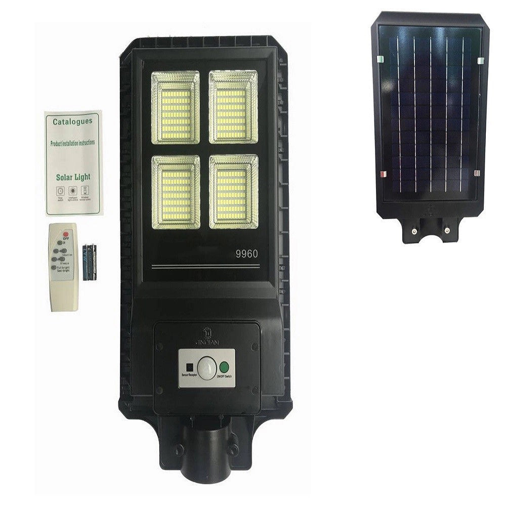 Trade Shop - Lampione Stradale Con Telecomando Led 60 W Pannello Solare Fotovoltaico 280 Led -
