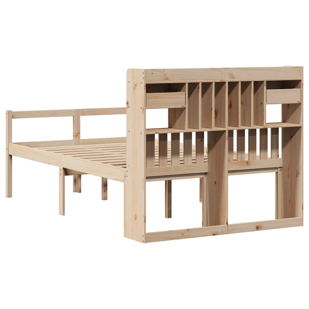 vidaXL Letto Libreria senza Materasso 135x190 cm in Legno di Pino