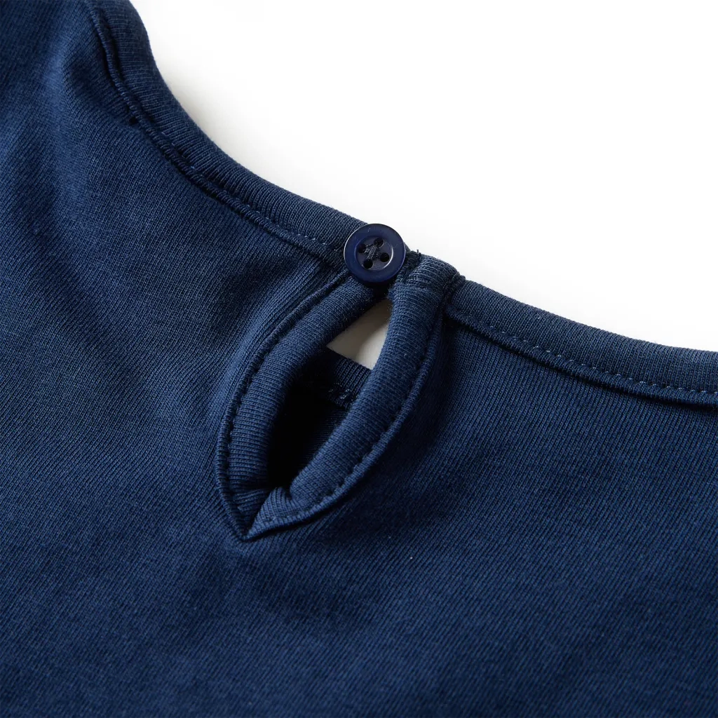 Maglietta per Bambini Maniche Lunghe Blu Marino 116 13651