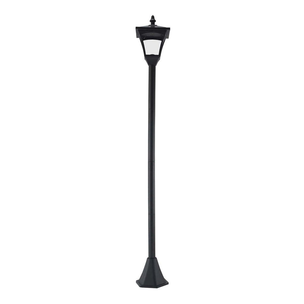 Lanterna solare da giardino LED nera 30 lumen 15 x 15 x 120 cm