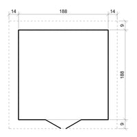 TIMBELA M343C Casetta da Giardino in Legno per Esterni - L216xL206xA218 cm/ 3.53 m2