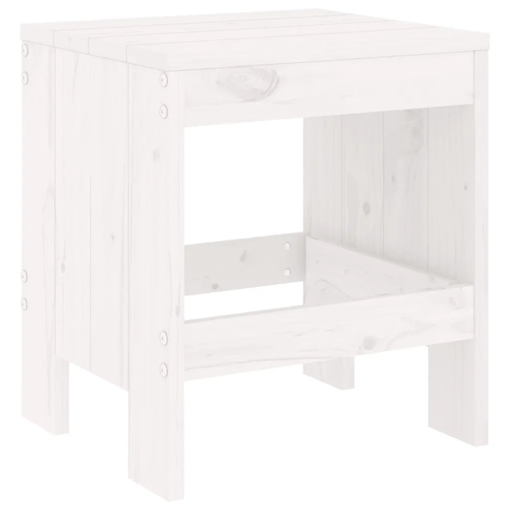 Set da Pranzo per Giardino 13pz Bianco Legno Massello di Pino 3157722