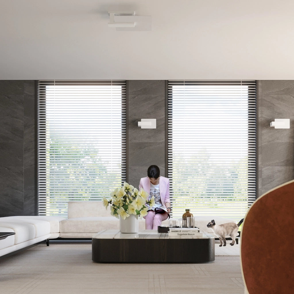 Lampada da parete Lappo Peach Puff 2x15W LED Legno Vetro Bianco Scandinavo