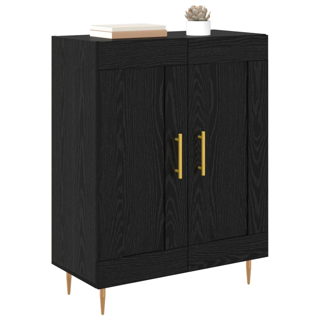 Credenza | Madia | Buffet da pranzo | Armadio da pranzo Rovere Nero 69,5 x 34 x 90 cm
