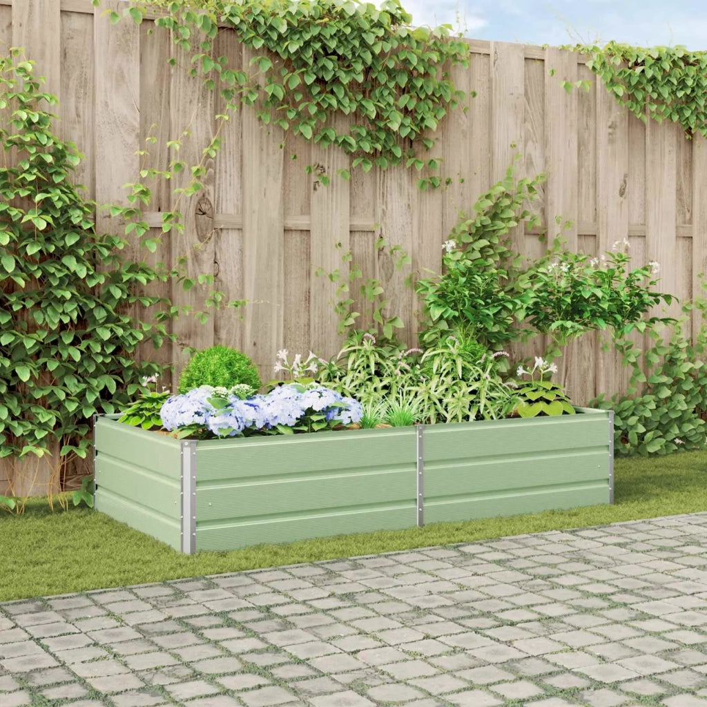 Fioriera Verde Pastello 195 x 100 x 45 cm Acciaio zincato