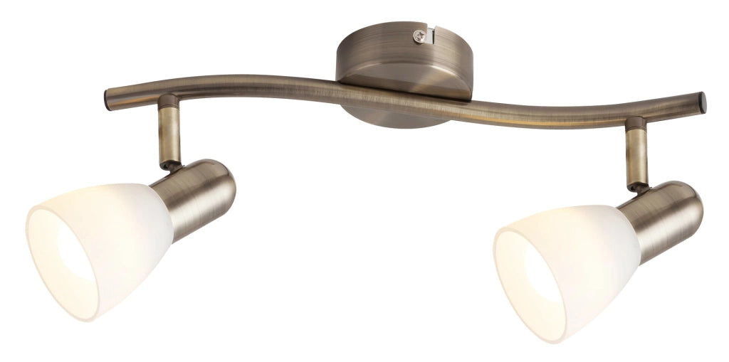 Faretto parete/soffitto Rabalux Soma bronzo/bianco 2xE14