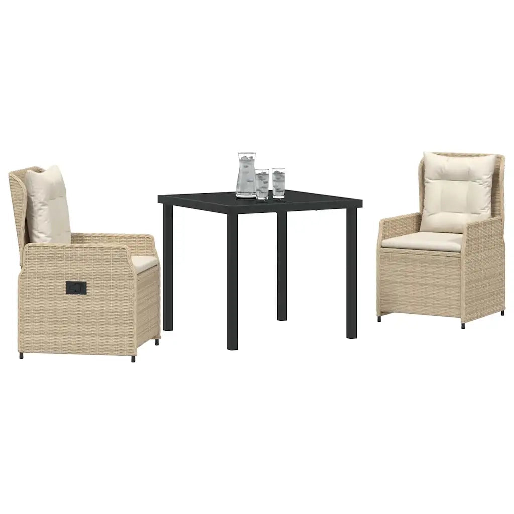 Set da Pranzo per Giardino 3 pcs Beige e Grigio Chiaro 3380967
