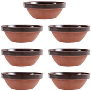 Set di Ciotole in Ceramica da 7 pezzi - Stile Vintage - Adatto per Snack - Facile da Pulire - Dimensioni: circa 10x10x4 cm - Kit di Ciotole