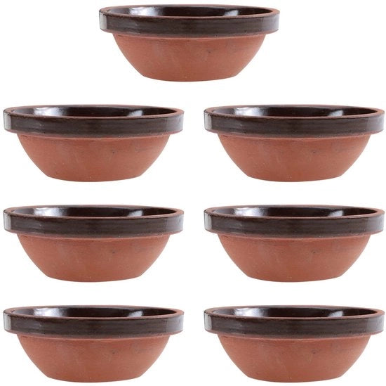 Set di Ciotole in Ceramica da 7 pezzi - Stile Vintage - Adatto per Snack - Facile da Pulire - Dimensioni: circa 10x10x4 cm - Kit di Ciotole