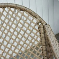 Set Mobili da Giardino in Rattan PE con 2 Poltrone Divano a 2 Posti e Tavolo e Cuscini, Colore Khaki e Arancione