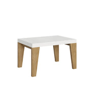 Tavolo Allungabile 130/234x90x77 cm Naxy Mix piano Bianco Frassino gambe Quercia Natura