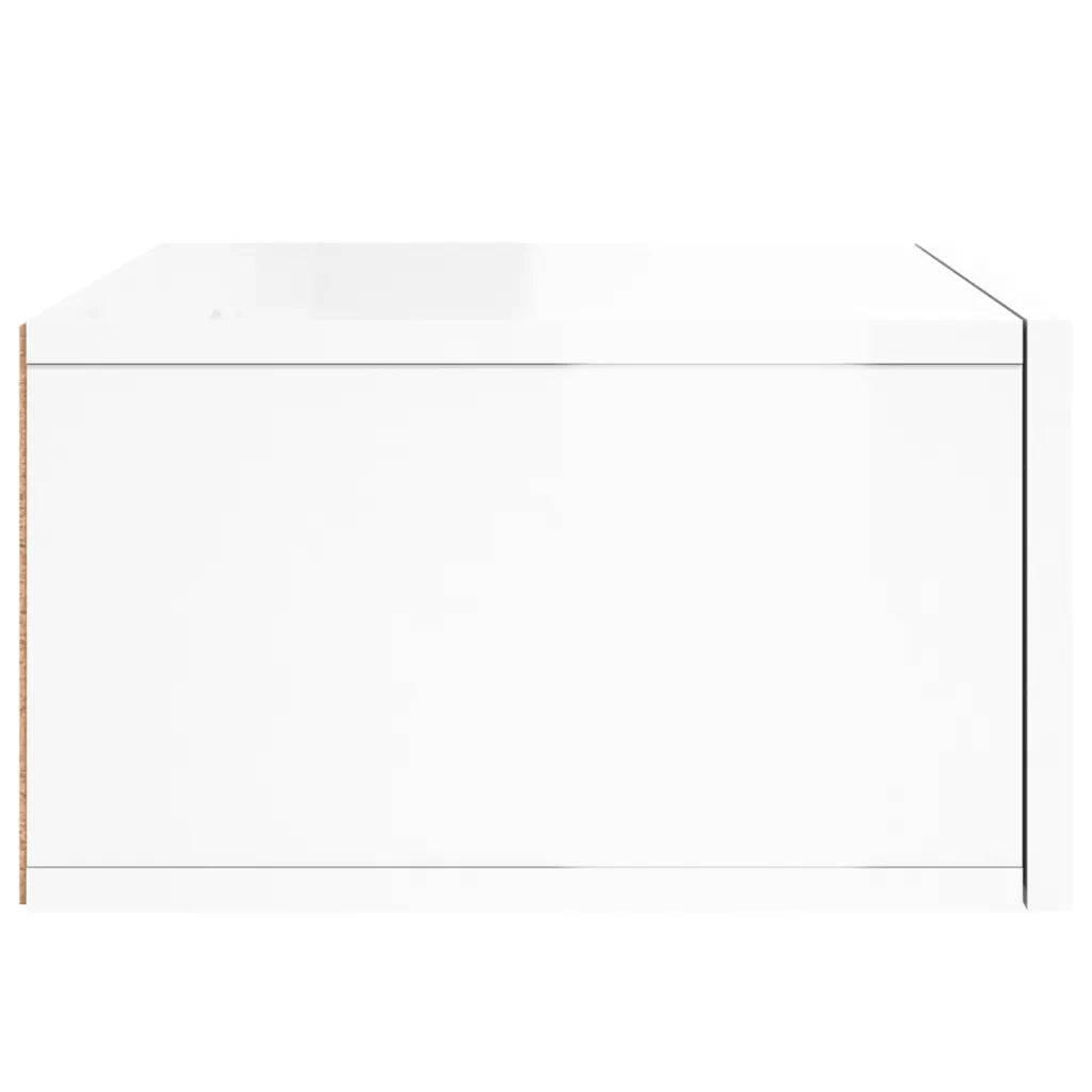 Comodini a Muro 2 pz Bianco Lucido 35x35x20 cm 829777