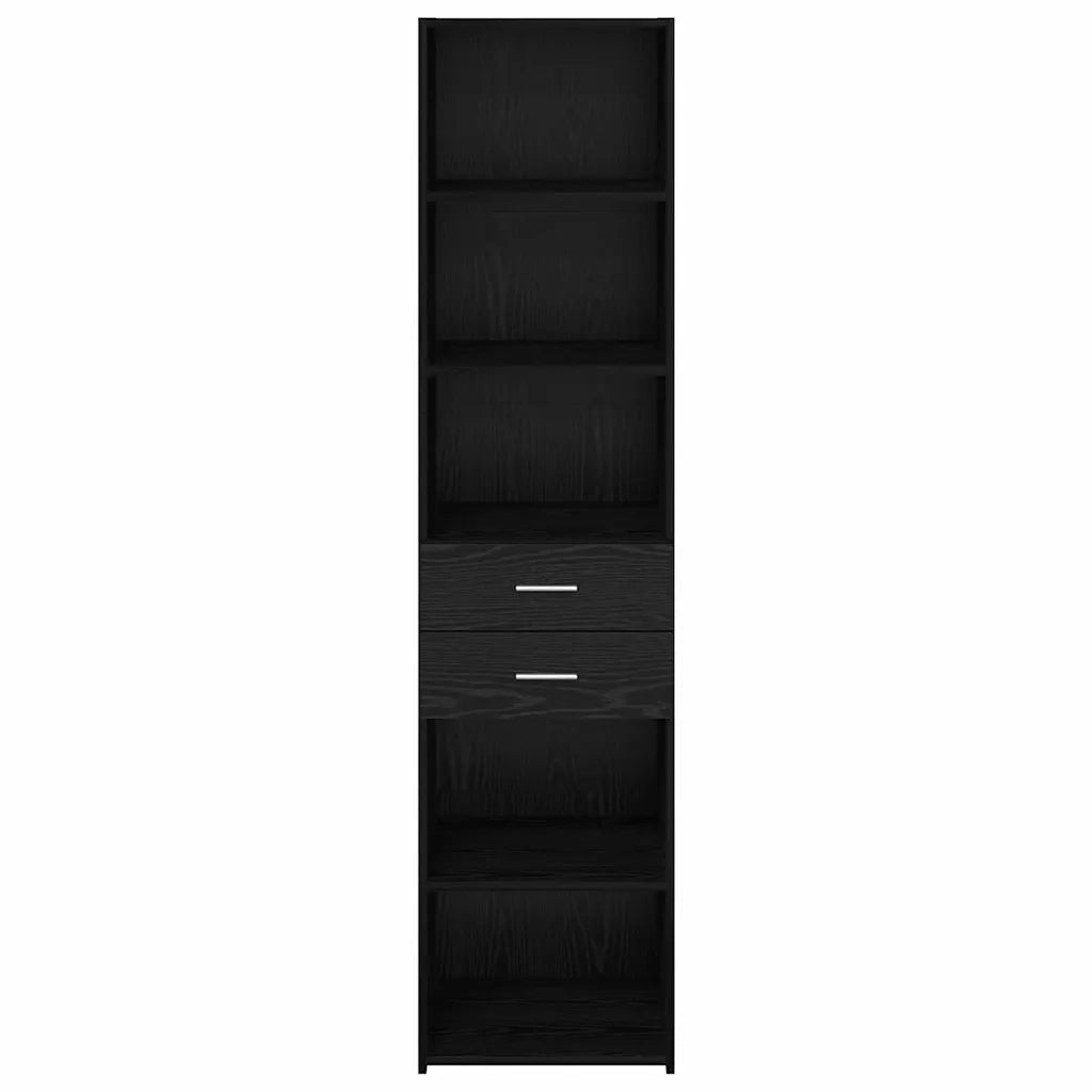 Credenza-Buffet-Armadio da cucina Rovere Nero 45 x 42,5 x 185 cm Legno multistrato