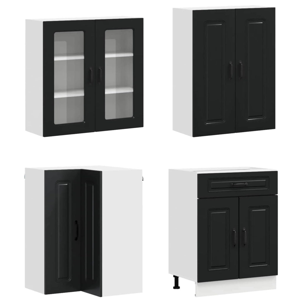 Unità Cucina KALMAR 8 pcs Nero Legno ingegnerizzato 3438448