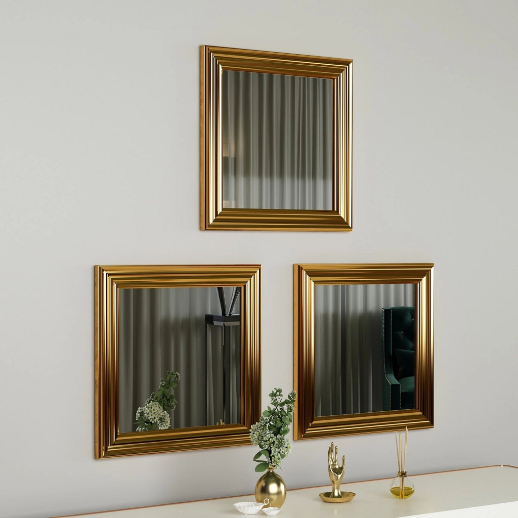 Ferno, Specchio Modulabile, 40x40h cm oro