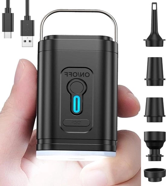 Pompa elettrica per materasso a aria con lampada - pompa 2 in 1 con 5 getti