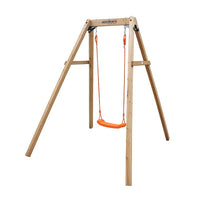 Altalena Singola per Bambini in Legno Massello FSC Arancione