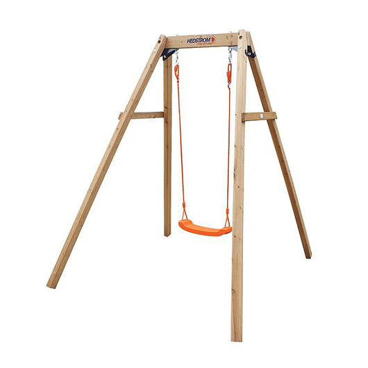 Altalena Singola per Bambini in Legno Massello FSC Arancione