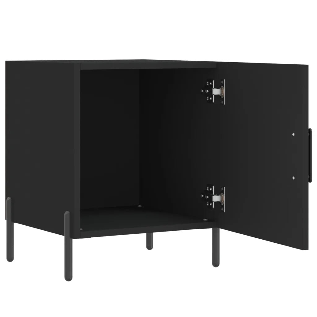 Comodini 2 pz-Set di 2 Tavolino da notte Neri 40x40x50 cm in Legno Multistrato 879182