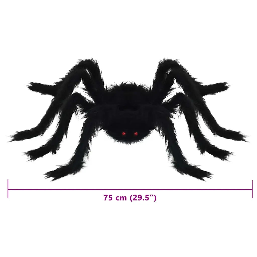 Decorazione Ragno di Halloween 6 pz Nero 75 cm CFW5016955