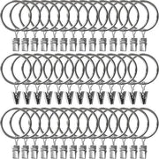 40 pacchi di anelli per tenda con clip, clip per tenda con anello, anelli per tenda 1,5 pollici di diametro interno, adatto a barre per tenda fino a 1,2 pollici - Argento bianco