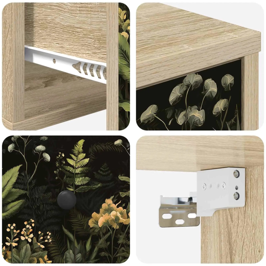 Mobiletto da comodino a parete RHENEN Rovere Sonoma 8007429