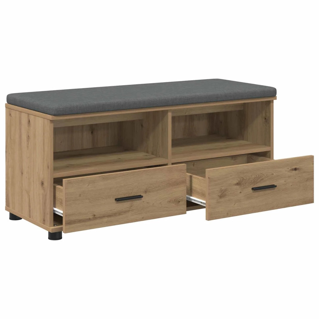 Panca per scarpe con cuscino Rovere Artigianale 906089
