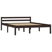 Giroletto senza Materasso Marrone Scuro 140x200 cm Legno Pino 283205