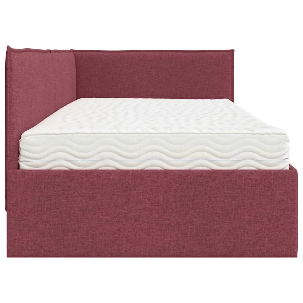 Struttura Letto Angolare con Materasso 2 pz-Giroletto con materasso Grigio Velluto 738331