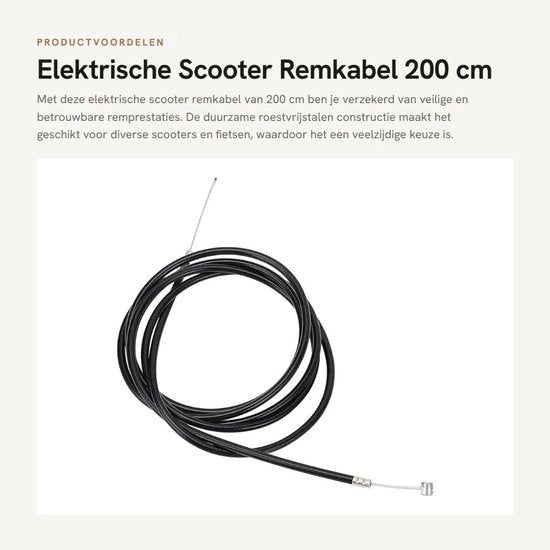 Scooter elettrico a cavo removibile 200 cm in acciaio inossidabile