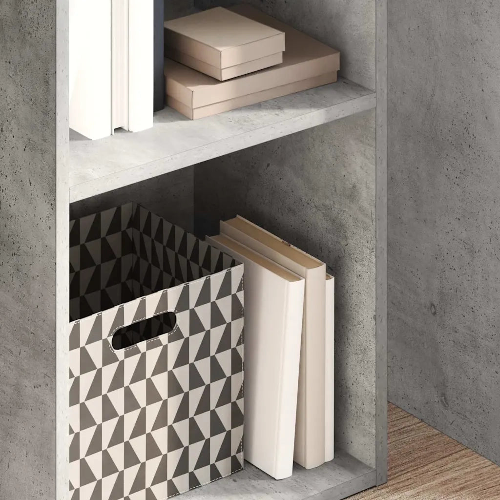 vidaXL Libreria Grigio Cemento 40x30x152 cm in Legno Multistrato