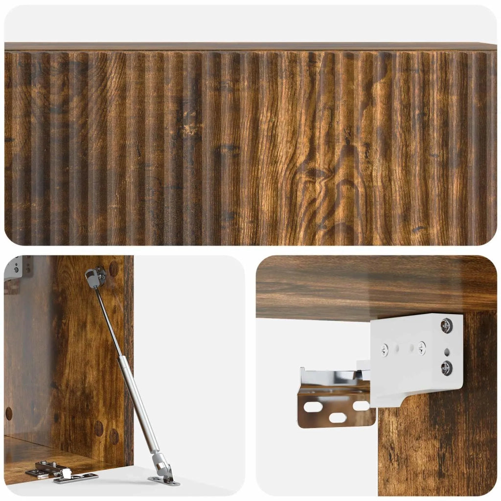 Mobile Porta TV da Muro Rovere Fumo 98 x 31 x 30 cm 898560