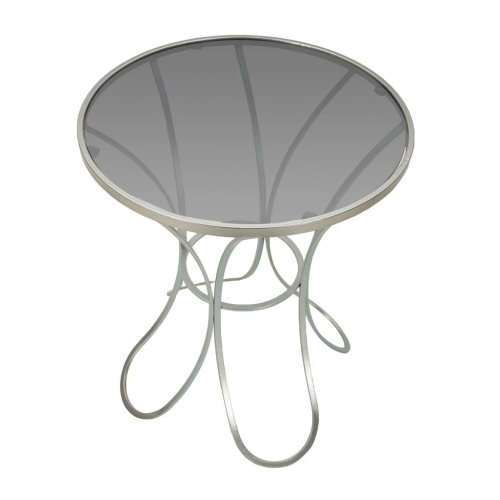 Tavolino VKH564, Argento, Metallo, 56x56x68 cm
