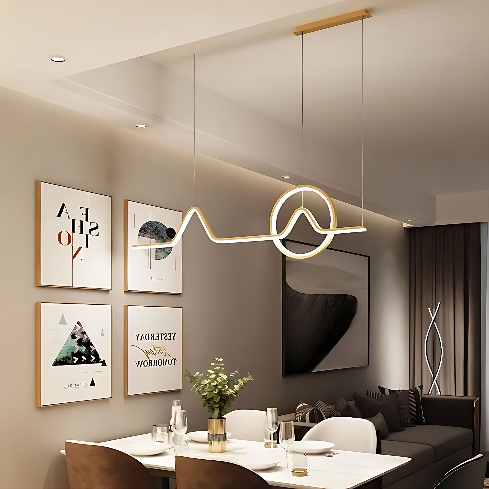 Lampada Led Lhj022-cp 120 Cm Gold