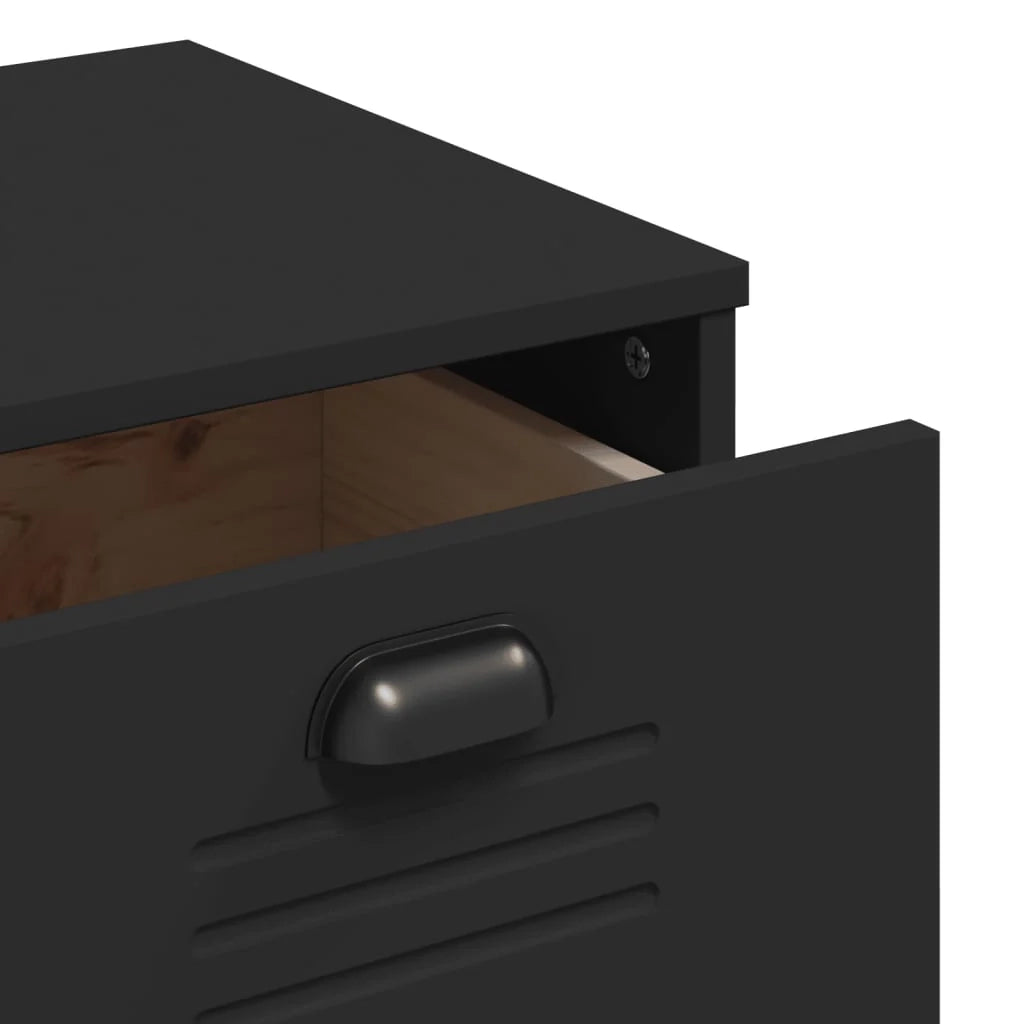 Buffet credenza cassettiera armadio mobile contenitore organizer per cucina soggiorno salotto 80 x 40 x 80 cm legno ingegnerizzato nero 02_0036632