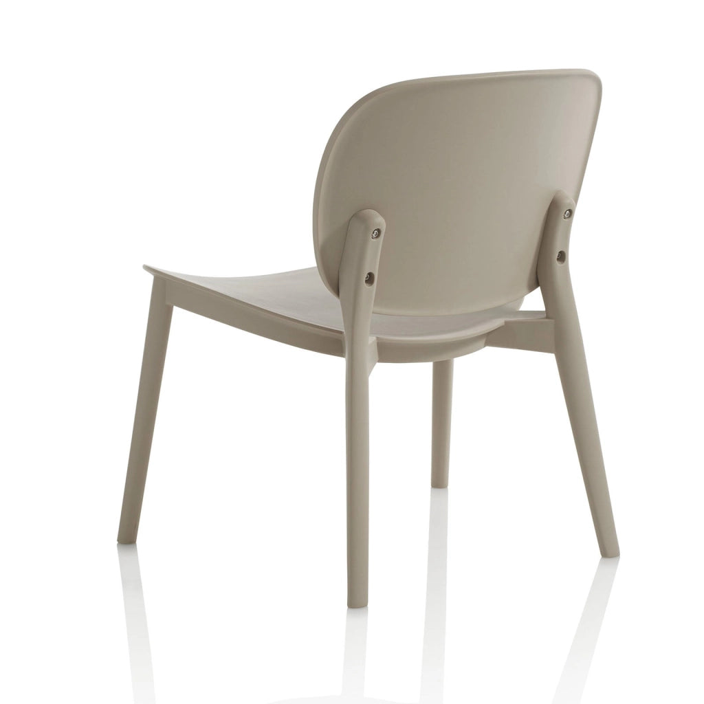 Set 2 Sedie 58x48,5x71 cm in Polipropilene Sabbia