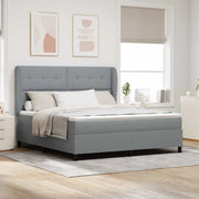 Letto a molle con materasso Grigio chiaro 180 x 200 cm Tessuto 3340578