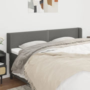 Testiera ad Orecchio-Testata con Orecchie Grigio Scuro 203x16x78/88 cm in Tessuto 296608